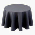 Biscaynebay Textured Fabric Round Tablecloths 60", Dark Grey Water Resistant by Biscaynebay