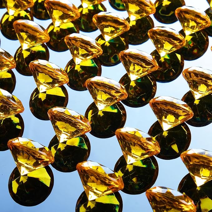 Acrylic Diamond Fake Gems Vase Filler, Babenest 240pcs 3/4 Inch Faux Diamonds - Image 5