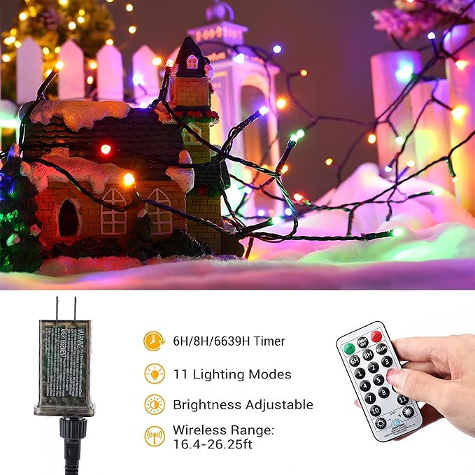 BrizLabs Color Changing Christmas Lights, 180ft 500 LED - Image 4