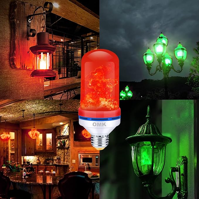 OMK - LED Christmas Decorations Flame Effect Light Bulbs - Upgraded 4 Modes - Image 6