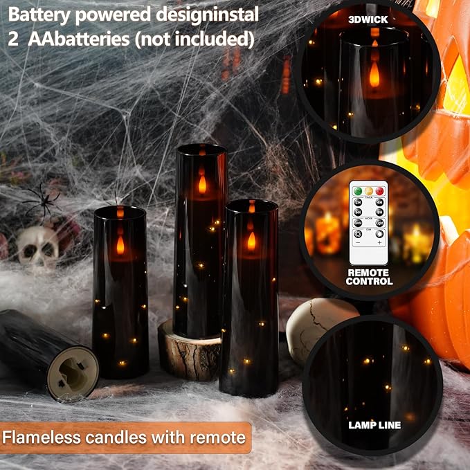 Flameless Candles with Embedded Star String - Image 3