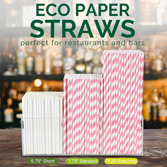 Biodegradable Pink Paper Straws - Image 6