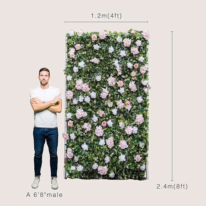 Artificial Luxury‌ Flower Wall Panels, Gorgeous 3D Silk Floral Backdrop - Image 6