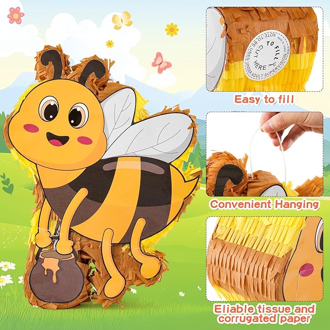 VINTS Bee Piñata Large Kids Bee Piñata - Image 3