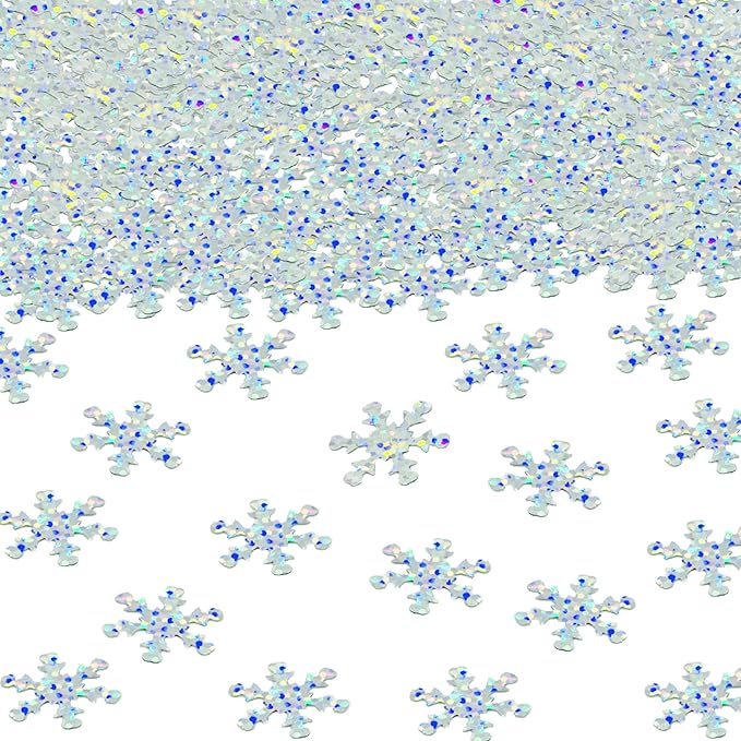 Confetti Snowflake Sequins Table Confetti Metallic Foil Sprinkles or DIY by JNSAXMI