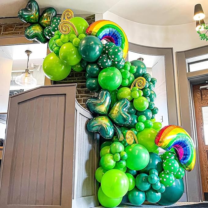 Green and Gold Balloons Garland Arch Kit, St. Patrick's Day, Baby Shower - Image 4