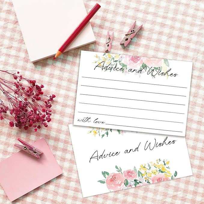Floral Advice and Wishes Cards, Double-sided Blank Cards Suitable - Image 4