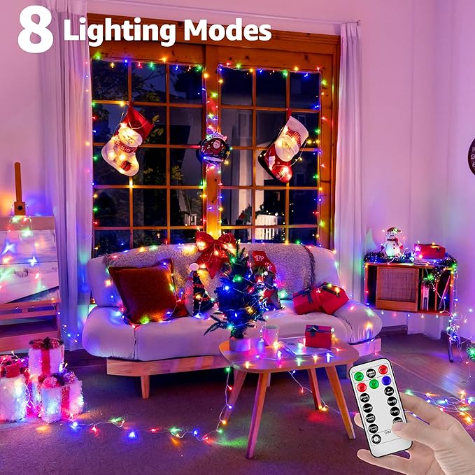 328 FT 1000 LED Christmas Lights Outdoor, 8 Lighting Modes String Lights - Image 3