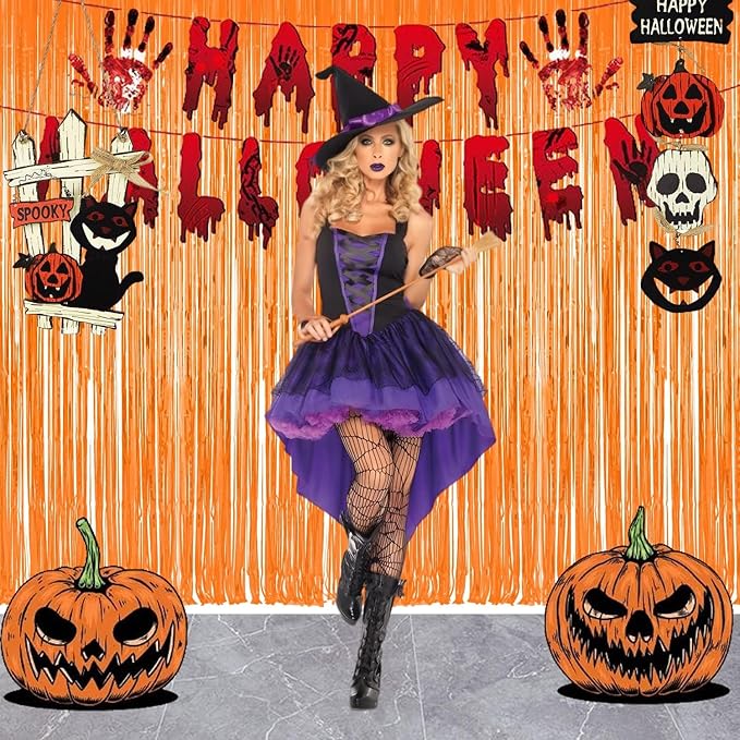 Foil Fringe Curtains Halloweens Decorations - Image 3