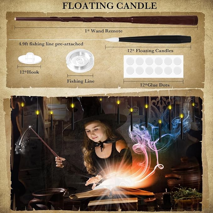 NURADA Floating Candles with Wand Remote Timer - Image 8
