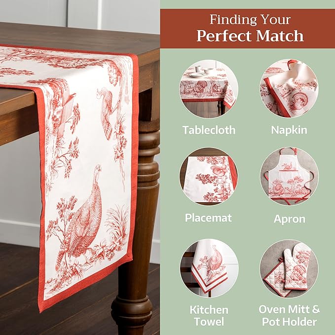 Maison d' Hermine Table Runner 100% Cotton Single Layer Table Runners 72 inches - Image 5