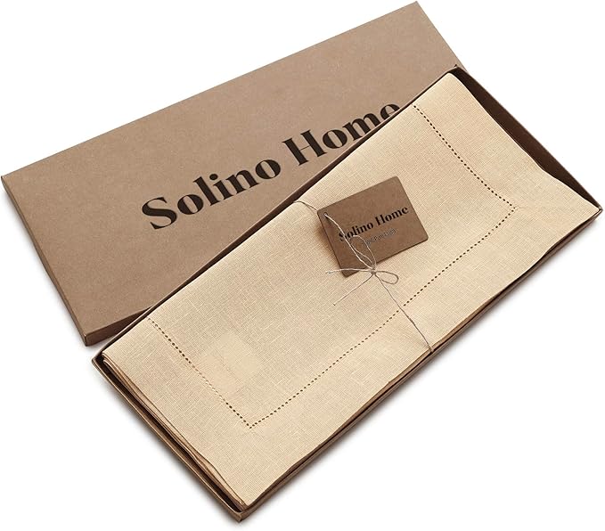 Solino Home Linen Beige Table Runner 90 Inches Long - Image 6