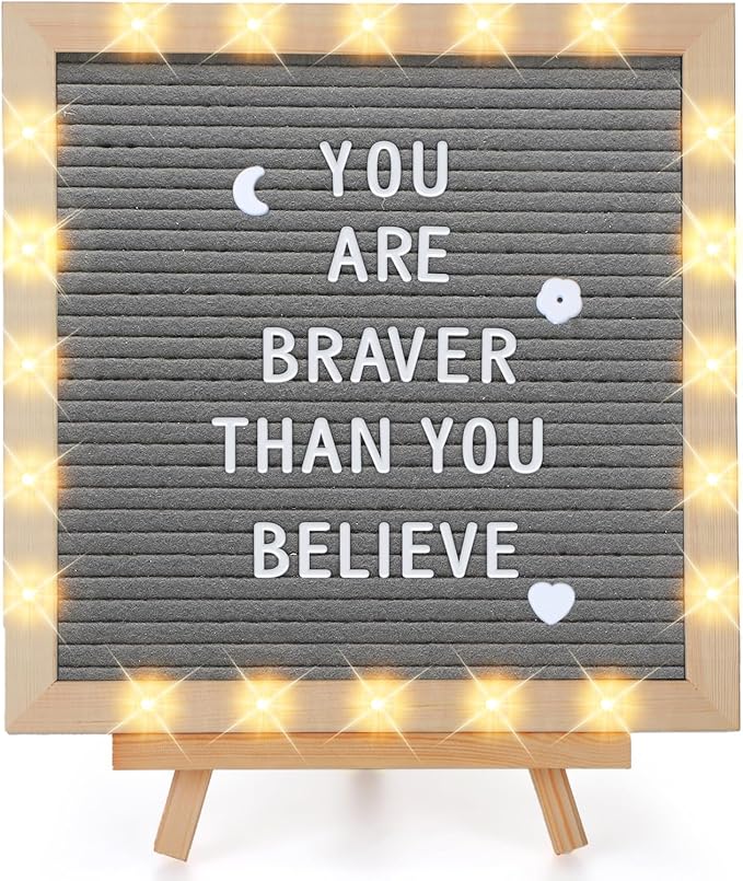 Light up Changeable Felt Letter Board Sign by ANPHSIN