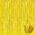 6 Pack Gold Foil Fringe Curtain Backdrop, 3.28Ft x 8.2Ft Metallic Tinsel Foil by Ferwzsr