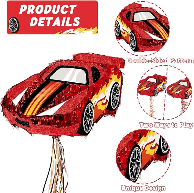WERNNSAI Race Car Piñata - Image 5