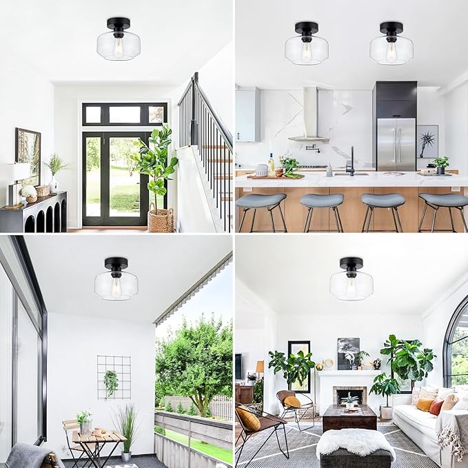 Black Flush Mount Ceiling Light - Image 7