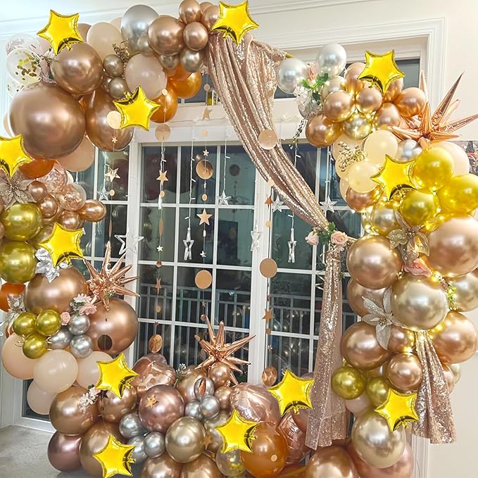 50 Gold Star Balloons - Image 7