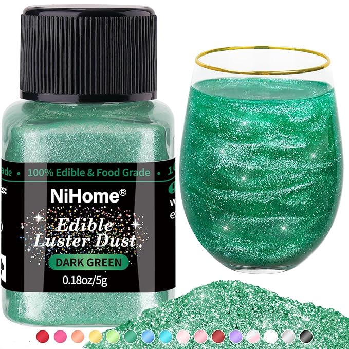 NiHome Edible Food-Grade Glimmer Powder Glitter Luster Dust Metallic Food by NiHome
