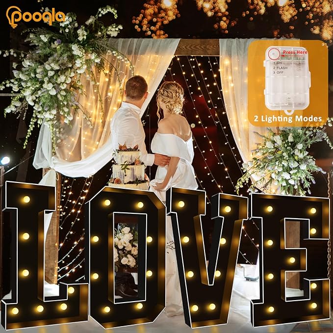 Pooqla 3FT Marquee Light Up Letters, Giant Mosaic Letter - Image 3