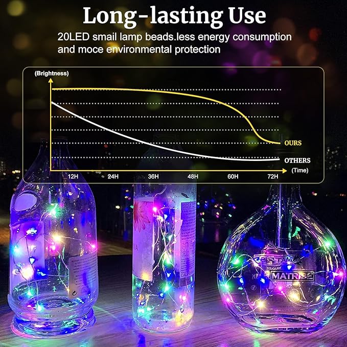Aogist 12 Pack Fairy Lights 3 Modes 7ft 20 LED Waterproof, Battery Operated - Image 5