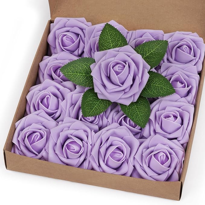 BLEUM CADE 16Pcs Artificial Flowers Fake Roses by BLEUMCADE