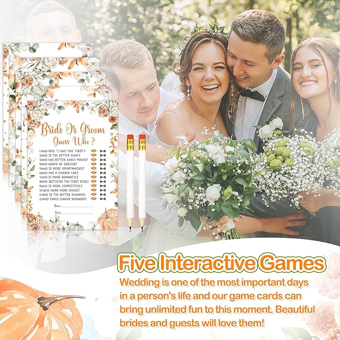 Teling 145 Pieces Bridal Shower Game Bridal Shower Favors Set Wedding Games - Image 6