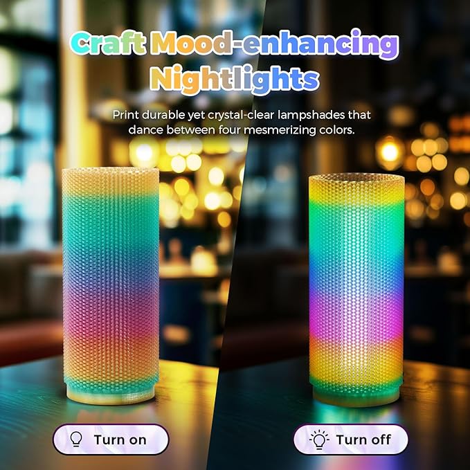 FLASHFORGE Translucent Glitter PLA Crystal Rainbow Candy Filament, Shiny - Image 4