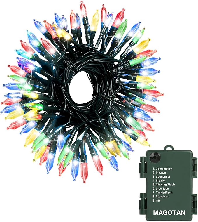Christmas Lights, Battery Operated String Lights 18ft 50 LED 8 Modes LED Mini by MAGOTANChristmasLights