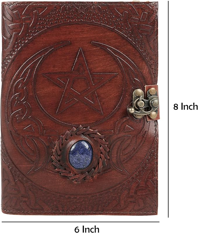 Vintage Leather Journal Handmade Buffalo Non-Refillable Deckle Edge Paper – - Image 7