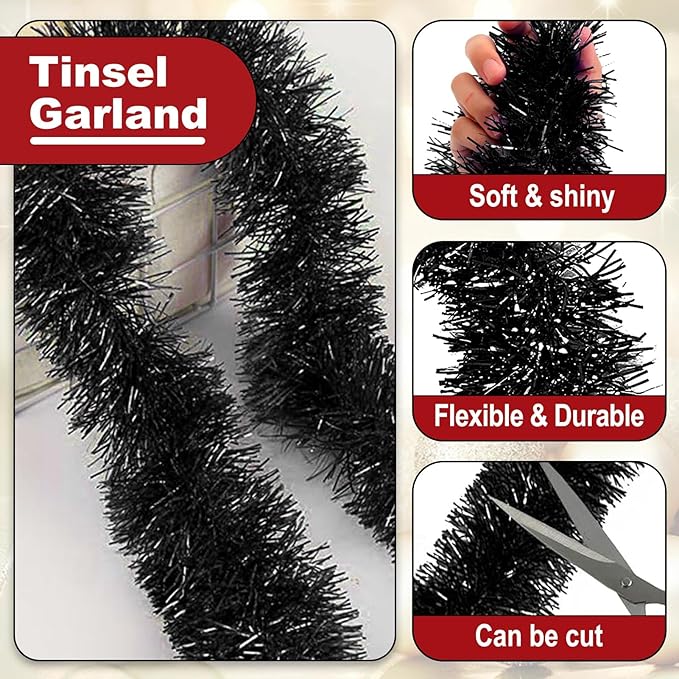 25 Feet Metallic Twist Tinsel Garland - Image 3
