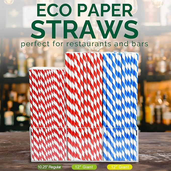 12 Inch Disposable Paper Drinking Straws Large and Tall, 8mm Wide - Image 7