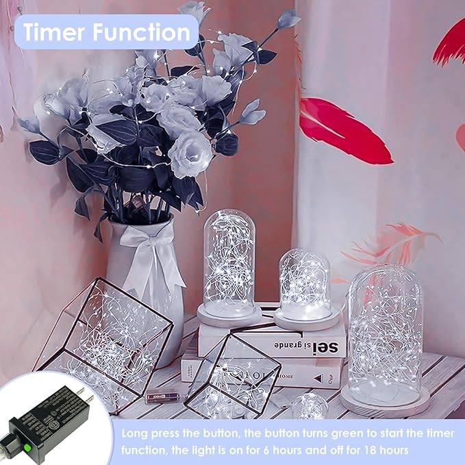 33Ft 100LED Fairy Lights Plug in, Waterproof String Lights Outdoor & Indoor 8 - Image 4