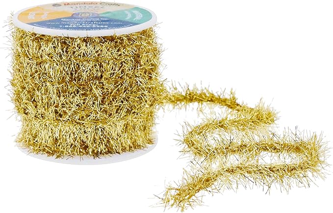 Mandala Crafts Gold Tinsel Garland - Image 3