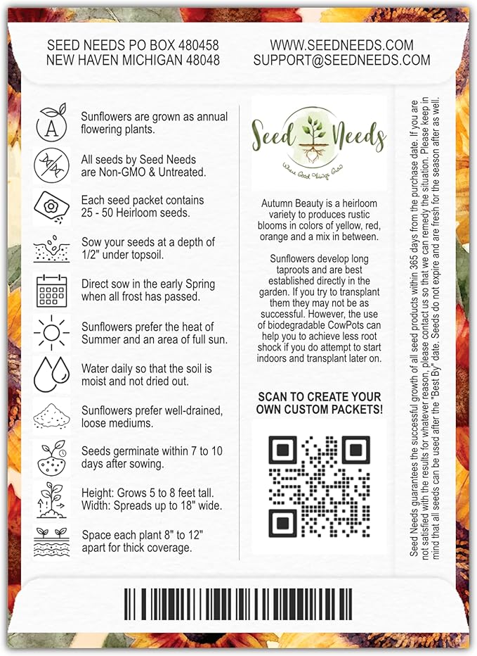 Seed Needs, Sunflower Seed Packet Party Favors - Image 2