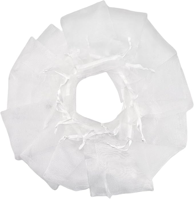 QIANF 20 Pcs 6x9 White Sheer Organza Gift Bags - Image 5