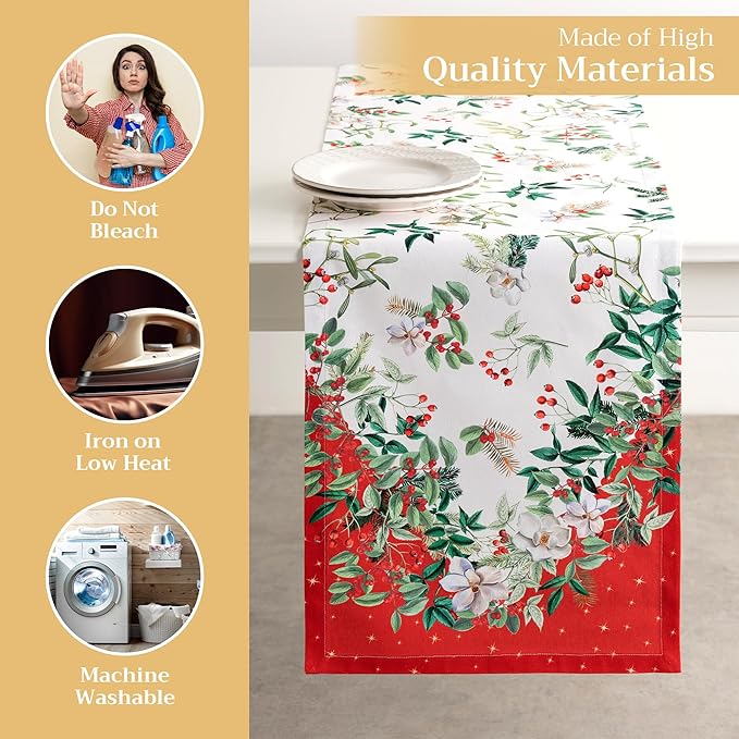 Maison d' Hermine Table Runner 100% Cotton Double Layer Table Runners 72 inches - Image 3