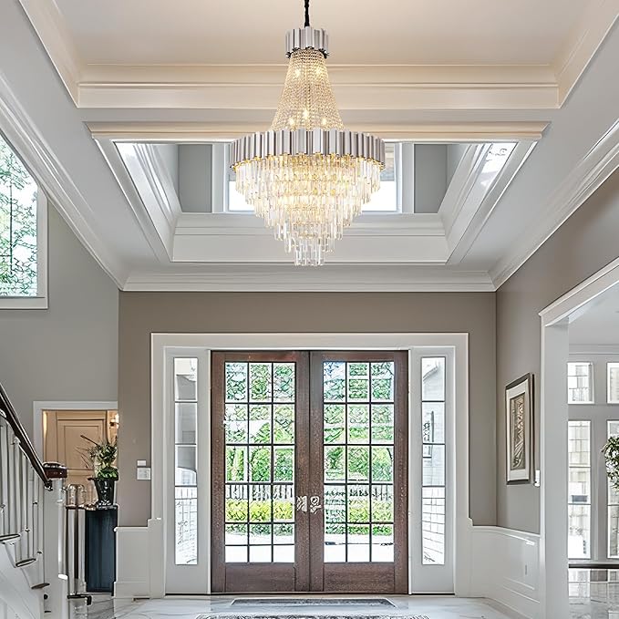54" Luxury Long Crystal Chandelier by BEIRIOLIGHTING