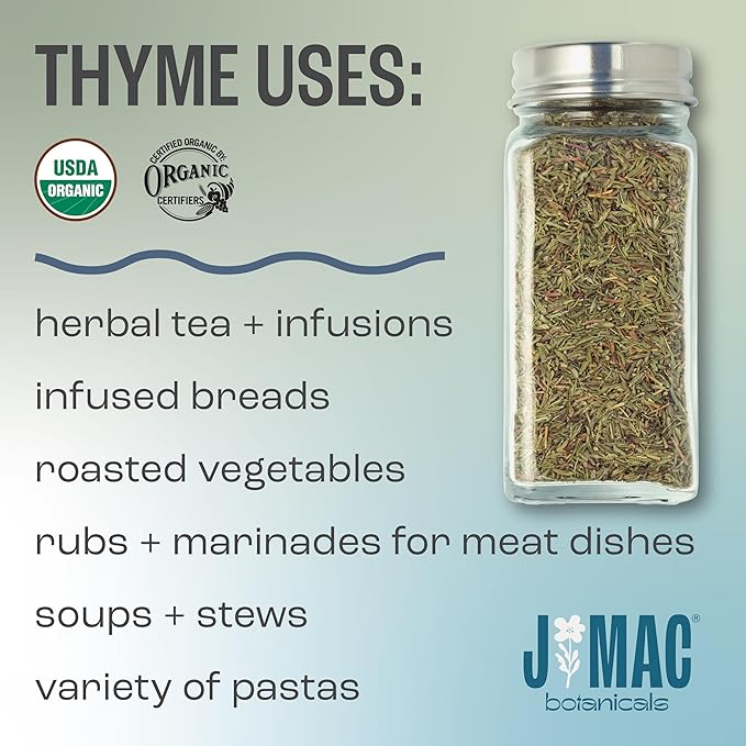 J Mac Botanicals Organic Thyme - 4 oz - Image 3