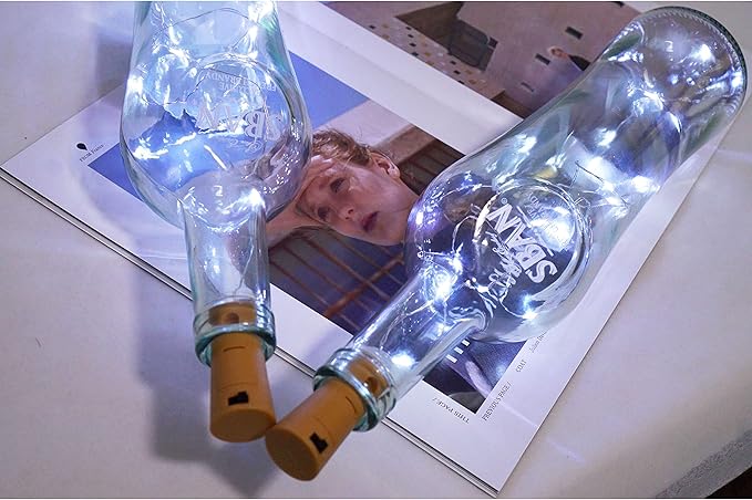 24 Pack 20 LED Wine Bottle Cork Lights, Fairy Mini String Lights Copper Wire - Image 6