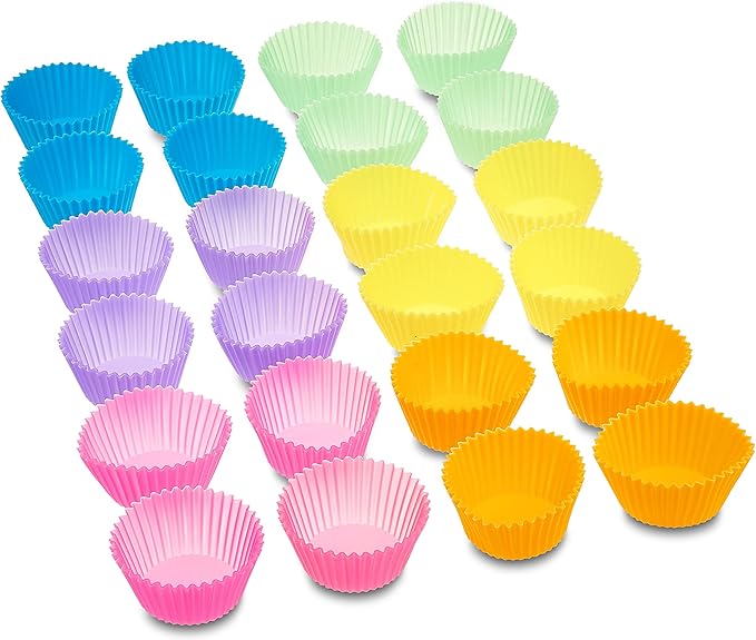 Amazon Basics Reusable Silicone Baking Cups, BPA Free, Dishwasher Safe - Image 3