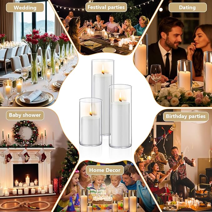 24 PCS White Pillar Candles - Image 6