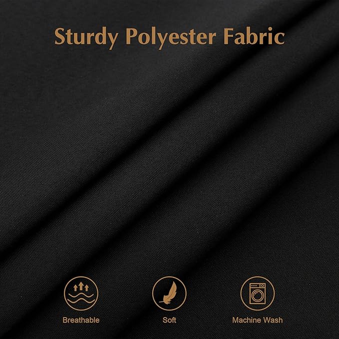 2 Pack Small Square Table Cloth 24X24 Inch Black Washable Fabric Tablecloth - Image 4