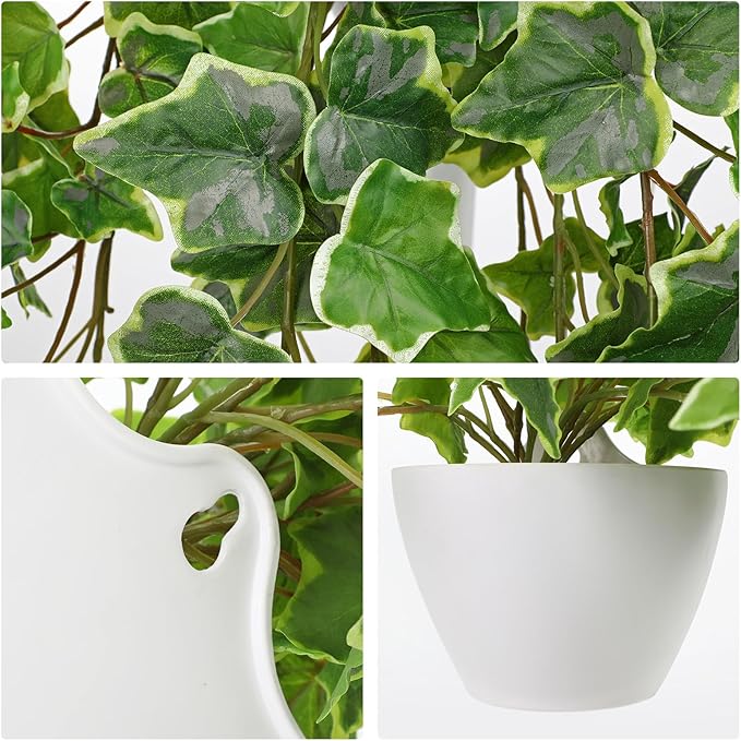 Hollyone Artificial Hanging Plants Wall Potted 47.2" Fake Ivy Vine Faux Ivy - Image 3