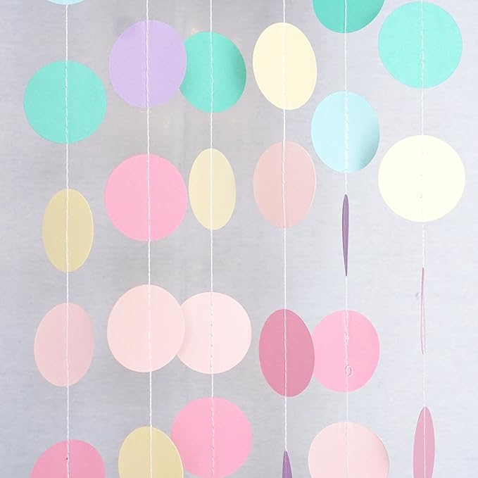 Circle Dots Paper Party Garland Streamer Backdrop by Chloe+Elizabeth