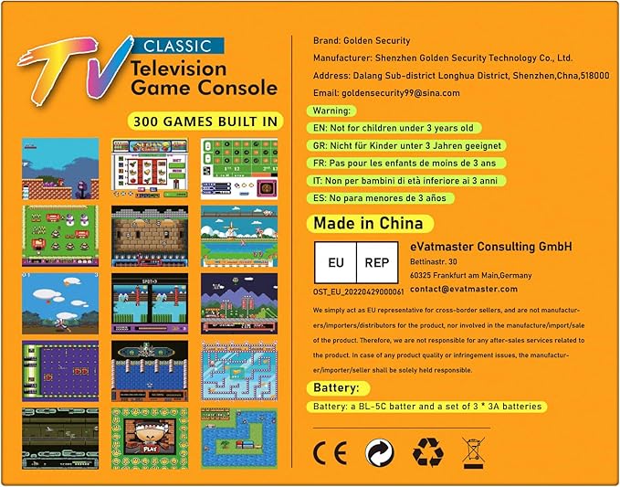 Handheld Game Console, Retro Mini Arcade Machine, 2.8 Inches, Supports - Image 9