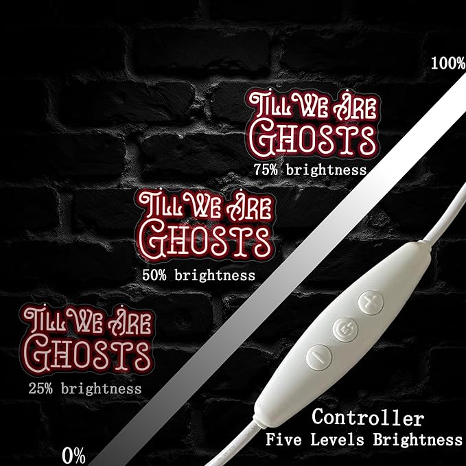 Til We Are Ghosts Neon Sign Halloween Party LED Neon Light Home Decor Gothic - Image 4