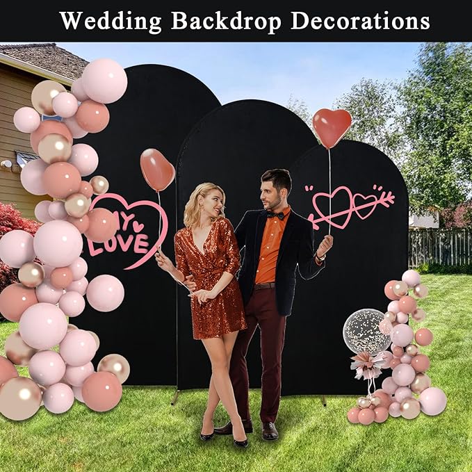 Wedding Arch Backdrop Stand Set of 3, Metal Arch Backdrop Stand - Image 7