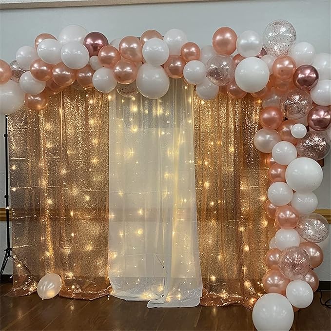 Rose Gold & White Balloons - Image 8