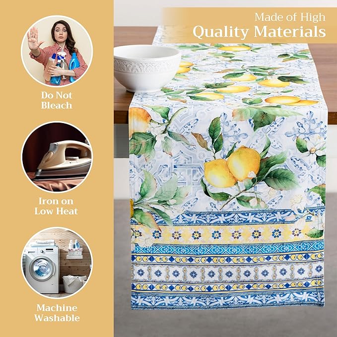 Maison d' Hermine Table Runner 100% Cotton Double Layer Table Runners 108 - Image 3