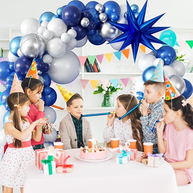 94Pcs Blue Balloon Garland Arch Kit Navy Blue Silver White Balloons Garland Kit - Image 4